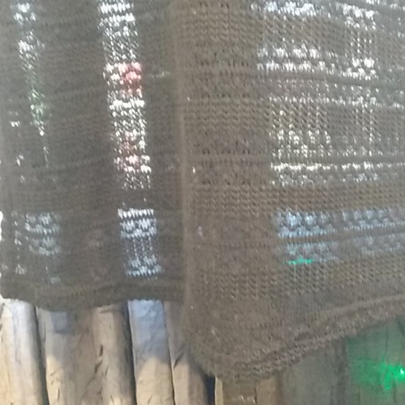 Black Open Knit Long Sleeve Maxi Dress by Ultra Flirt - Picture 10 of 13